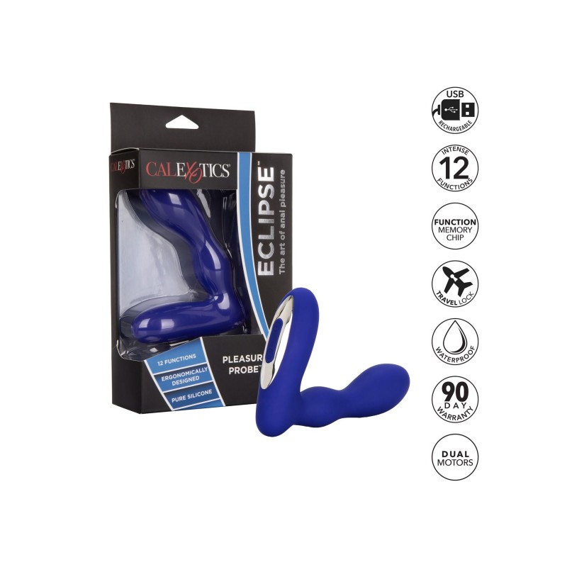 Plug/vibr-WIRELESS PLEASURE PROBE BLUE